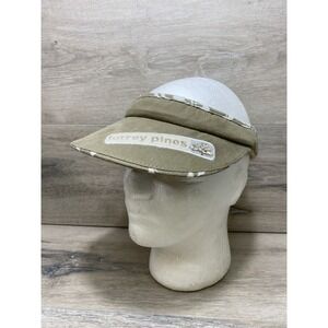 Torrey Pines Golf Visor Tan Hawaiian Print Adjustable Legendary Headwear